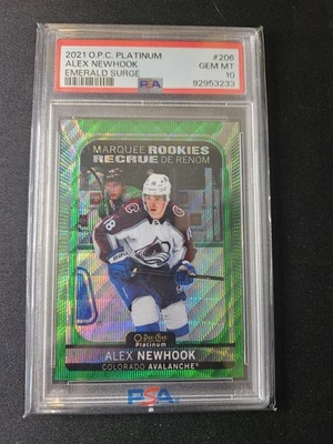 Alex Newhook Emerald Marquee Rookie 10  2021-22 Opc Platinum Canadiens  - Image 1 of 2