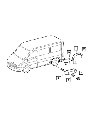 Moldura de acabamento Mopar genuína esquerda 5123563AA - Imagem 1 de 3