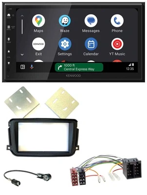 Kenwood DAB Bluetooth USB MP3 2DIN Autoradio für Smart ForTwo 2010-2015 ISO - Bild 1 von 4