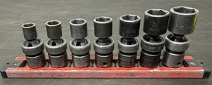 Snap On 7pc IPF SAE Shallow Swivel Impact Socket Set 3/8" Drive 3/8” - 3/4” VTG - Picture 1 of 6