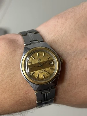 Reloj Automático Luch URSS Vintage 21 Joyas Mujer Esfera Dorada Unión Soviética. Trabajo Foto 1 de 4