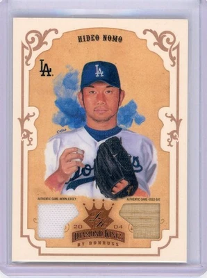 Donruss Diamond Kings 2004 reliquia doble #11 Hideo Nomo n.º 1 de 100 Foto 1 de 2