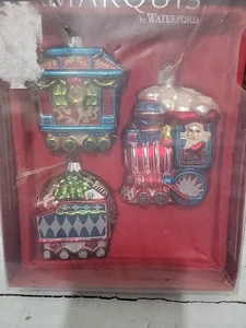 Waterford Holiday Heirlooms Lismore Weihnachtszug Ornament Set 3 drei - Bild 1 von 5