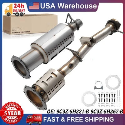 2PC For 2008-2010 Ford F350 F450 F550 Super Duty 6.4L Diesel Particulate Filter Foto 1 de 4