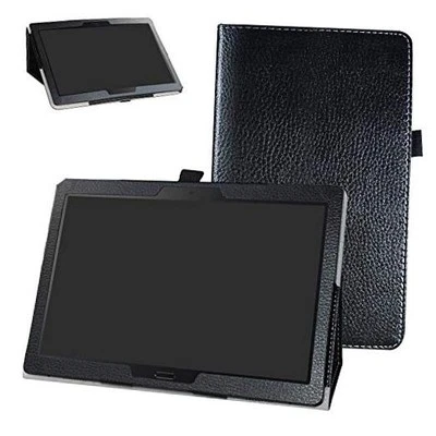 Funda Tablet Grande para Lenovo Tab M10 HD/P10, Cuero PU Folio 2 Pliegues Negra Foto 1 de 4