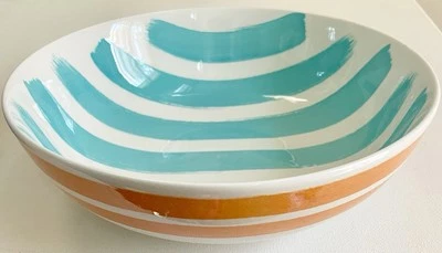 New! Set of 4 Harvest Green Studio Cereal Bowls White & Multicolor Porcelain 7” - Imagem 1 de 4