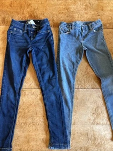 Justice & Crazy 8 GIRLS JEANS LOT (2) Size 10 Skinny - Picture 1 of 12