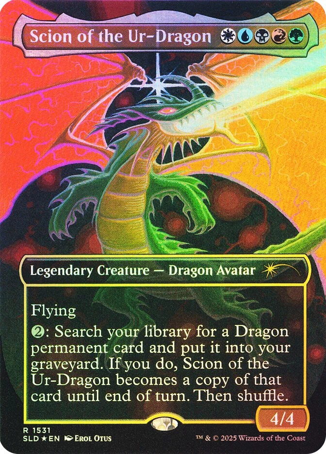 MTG FOIL Scion of the Ur-Dragon Secret Lair Borderless  - Secret Lair #1531 - Image 1 of 1