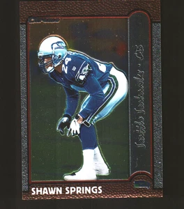1999 Bowman Chrome #28 - Shawn Springs - Seattle Seahawks 99-385 - Foto 1 di 2