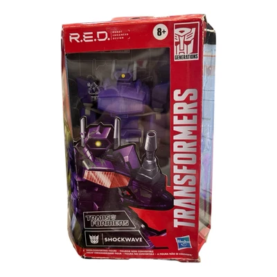 Transformers R.E.D. Shockwave Decepticon Figure 2022 Robot RED Walmart BOX WEAR - Image 1 of 3