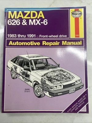 Manual de reparación automotriz Haynes Mazda 626 y MX-6 1983 a 1991 tracción delantera # 1082 Foto 1 de 4