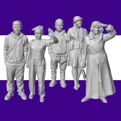 S SCALE EVERYDAY FIGURES   1/64 AMERICAN FLYER  RESIN - Image 1 of 4