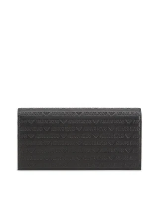 Armani Jeans Minimalist Style Card Holder Wallet for Everyday Use Unisex Black — 第 1/3 张图片