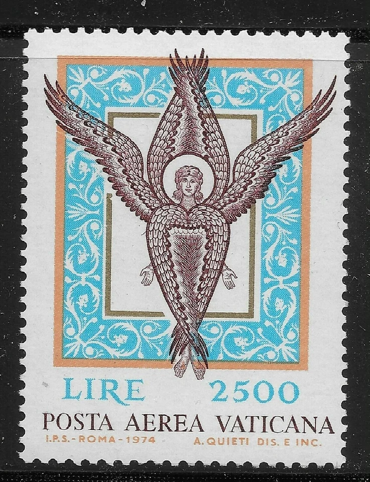 Sello Vaticano Sc C59, 1974 correo aéreo, F/VF MNH (509B125) Foto 1 de 1