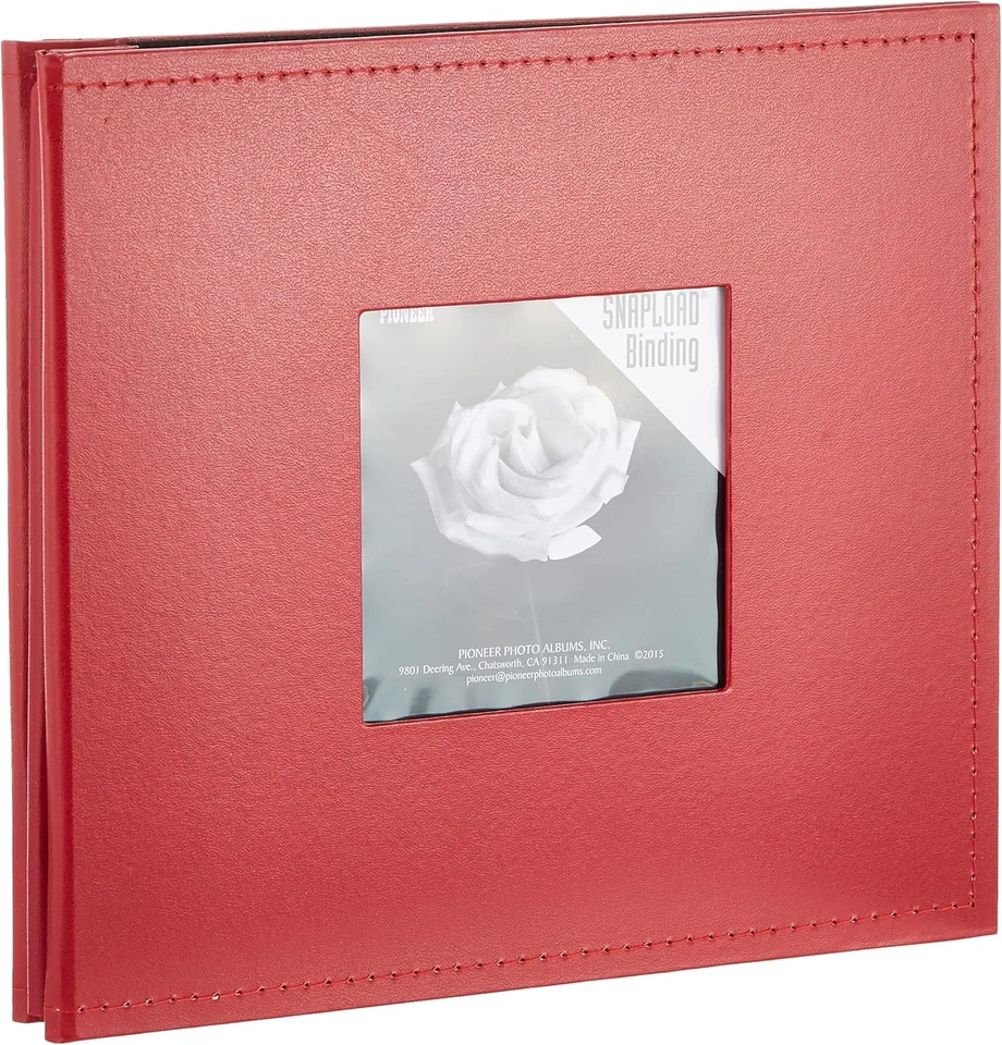 Pioneer Photo Albums Snapload 8x8 Frame Leatherette Scrapbook, Red Classic - image 1 of 3