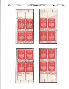 Matched Plate Block Set No. 28630 - 1966 Polish Millennium (Scott 1313) MNH - Picture 1 of 2