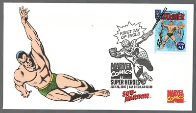 #4159m 41c Marvel Comics Sub-Mariner FDC with Fleetwood Cachet UA G6011 - Image 1 of 2