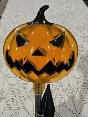 Lux Landscape Jack o Lantern solar Halloween yard stake Light Orn. Decoration