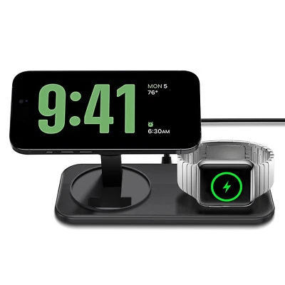 2in1 Magnetic Wireless Charger Dock For Apple Watch 10/9/8 iPhone 16 15 14 13 12 - Image 1 of 4
