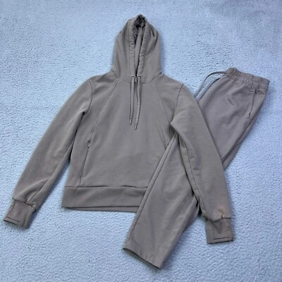 Athleta Retroterry Retroplush Set Mujer S/XS Sudadera con Capucha Pantalones Marrón 2023 Foto 1 de 4