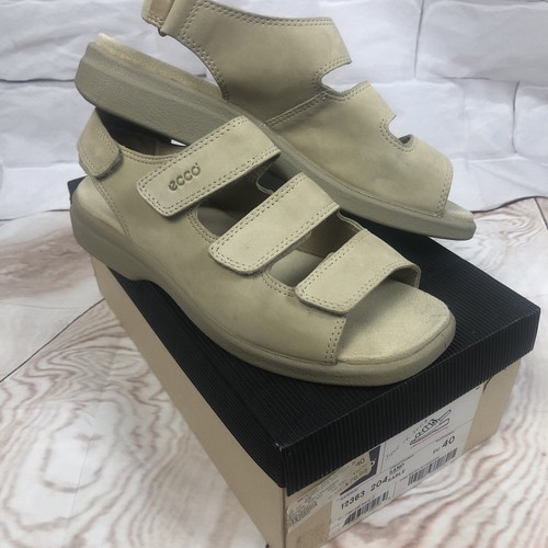 Ecco sandalo sportivo leggero comfort cinturino sabbia scamosciato donna taglia 40 EU 9 9 5 US