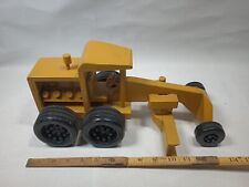 Model Homemade Wood Road Grader. Construction Machine Wooden Toy -9”  USA d53