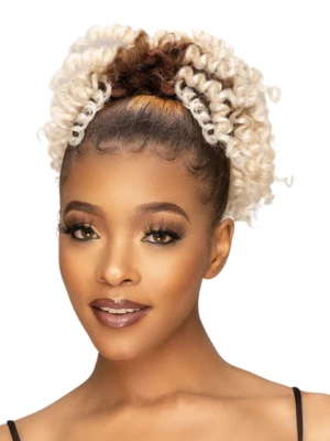 Janet Collection Bouncy  Human Hair  Prime Unimix  Ponytail. Color# OET4/613. - Image 1 of 3