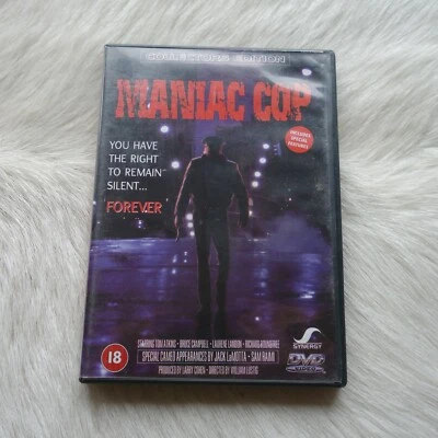 MANIAC COP Dvd 1988 Slasher Film VINTAGE COLLECTORS EDITION Zombie Slasher Dvd - Image 1 of 4