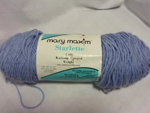 Starlette Vintage Mary Maxim 4 ply worsted weight yarn gray or blue - Picture 1 of 10