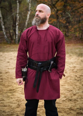 Battle-Merchant Wikinger Tunika, Viborg Rekonstruktion, weinrot Mittelalter LARP - Bild 1 von 4