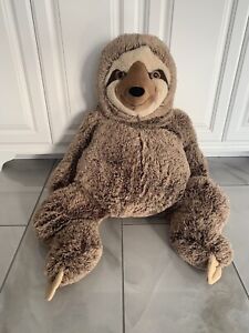 HugFun 36" Sloth Plush 3 Foot Jumbo XL Soft Stuffed Animal Brown Cuddle Buddy