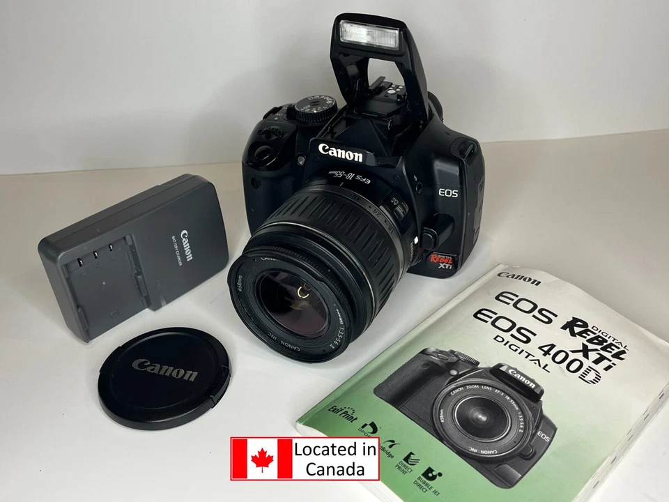 Canon EOS 400D Rebel XTi Digital SLR Camera, 18-55mm lens w/ charger  #21 - Image 1 of 4