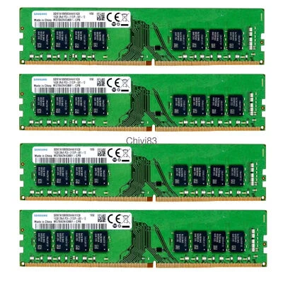 New Samsung 64GB (4X16GB) DDR4 2133MHz PC4-17000 Non-ECC DIMM Desktop Memory RAM - Image 1 of 4