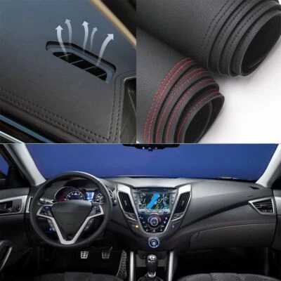 For HYUNDAI Veloster 2012-2017 leather Non-slip Dash Board Mat Dashboard Carpet - Imagem 1 de 4