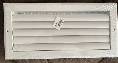 DURAVENT Hart & Cooley - 021258 - 14" x 6" A611MS White Aluminum Register 1-Way