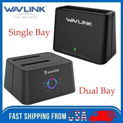 Wavlink USB 3.0 a SATA Doble Bahía Disco Duro Externo Acoplamiento Disco Duro Lector Foto 1 de 4