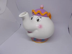 DISNEY Beauty & the Beast Ceramic Mrs. Potts Teapot and Tea Strainer NEW IN BOX - Picture 1 of 7