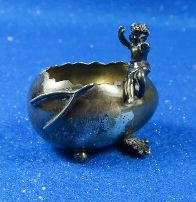 Sal maestra de plato cuádruple "Mermod Jaccard & Co" con querubín y Wishbone - Estate Foto 1 de 3