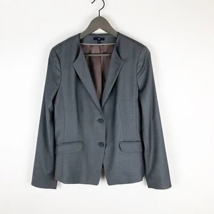 GAP Jacket Womens Size 10 Gray 2 Button Closure Lined Pockets Office Wear Blazer - Picture 1 of 12