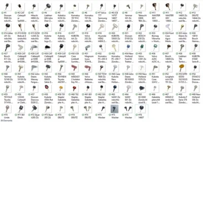 verschiedene Baumaschinen Schlüssel Zündschlüssel Minibagger Radlader Stapler - Bild 1 von 4