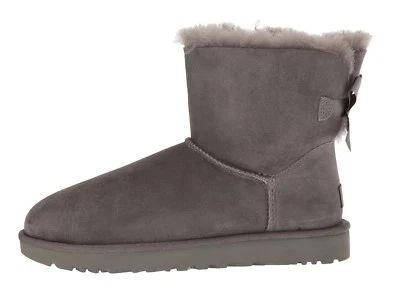 NEW in Box Authentic UGG Women's Mini  Bailey Bow II Boots Black Chestnut Grey + - Image 1 of 4