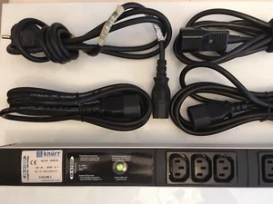 Knürr DI Strip 10A 6 x Kaltgeräte Anschluss Blitzschutz Zuleitung 3m + 4 x Kabel - Bild 1 von 3