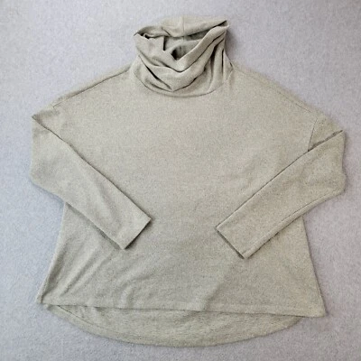 Suéter Umgee Cuello Alto Tejido Acogedor Gris Claro Cola Larga Mujer Pequeño Foto 1 de 4