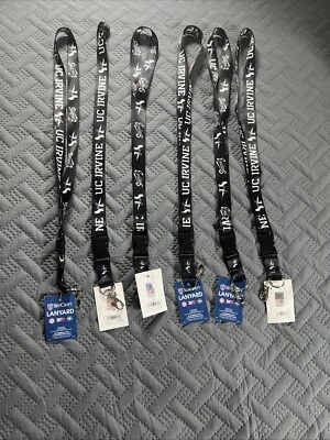 "Lote de 6 cordones UC Irvine Wincraft blanco y negro nuevos con etiquetas 1""" Foto 1 de 4