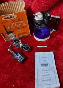 Vintage Hunt Electric Vaporizer Cobalt Blue Glass  Original Box & Directions - Picture 1 of 19