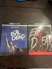 Evil Dead 1&2 4k With Slipcover Rare Oop