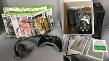 Microsoft Xbox 360 Black Elite 120Gb Console Bundle Cables/Controller +15 Games