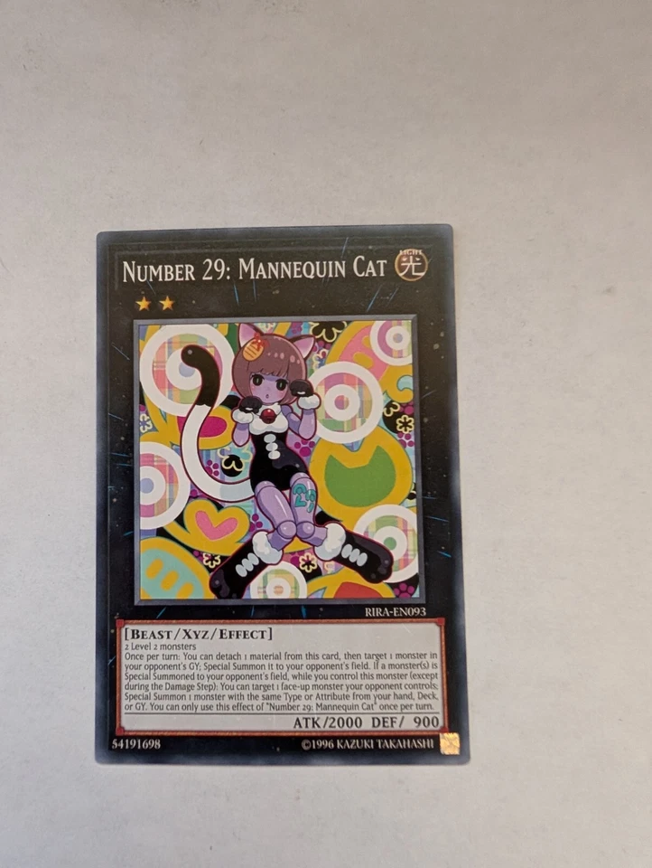 Number 29: Mannequin Cat RIRA-EN093 Rising Rampage Unl Edition Common NM Yugioh! - Image 1 of 1