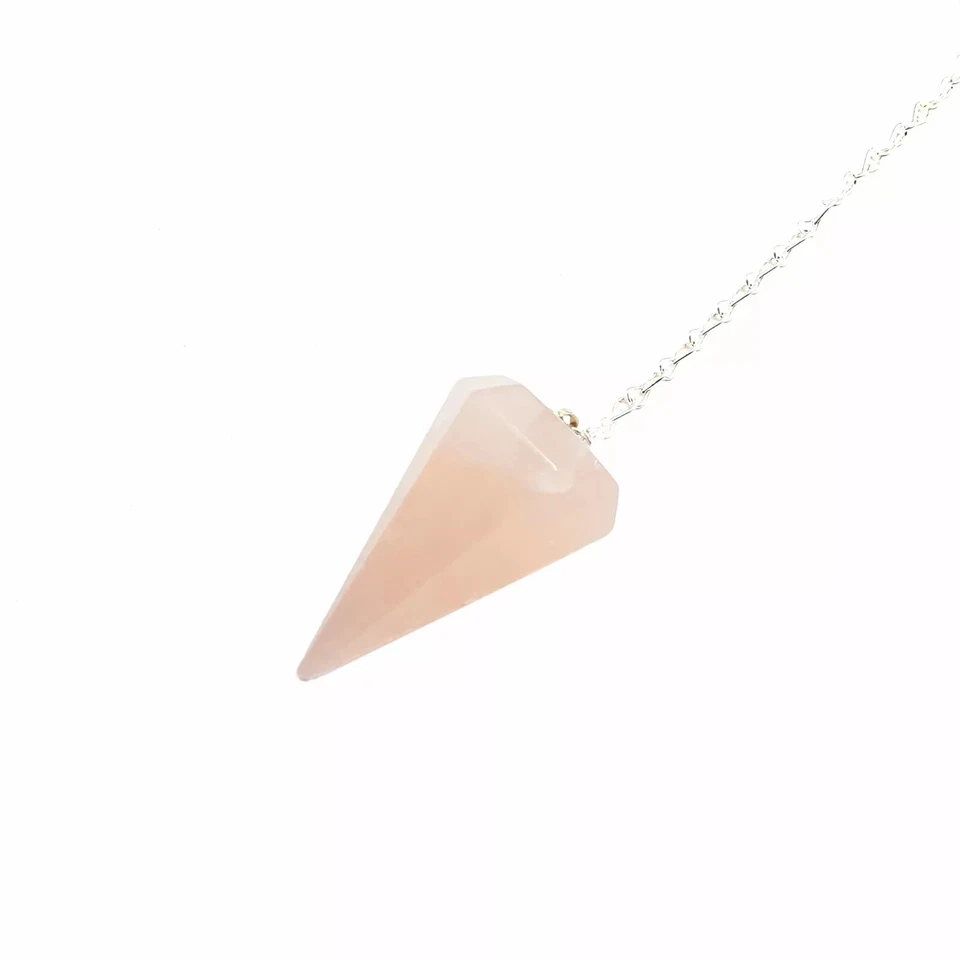 Beautiful Pink Rose Quartzl Pendulum & 12" Chain! FREE SHIPPING IN THE USA! — 第 1/1 张图片