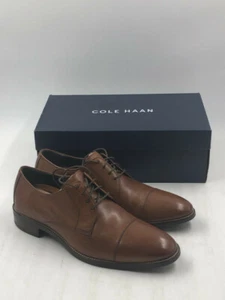 COLE HAAN LENOX HILL CAP TOE OXFORD DRESS SHOES C11632 BRITISH TAN MENS S 12 M - Picture 1 of 3